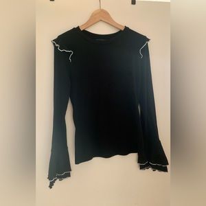 Black long sleeve top